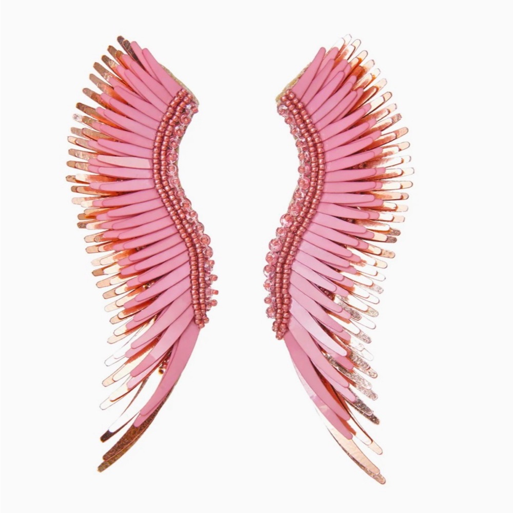 Mignonne Gavigan Blush Pink and Rose Gold earrings